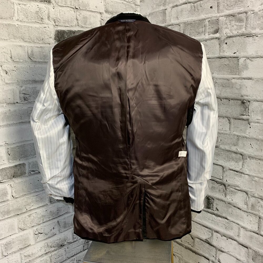 Banana Republic Velvet Blazer Sport Coat Mens 40S Black Tailored Fit Two Button - Picture 9 of 16